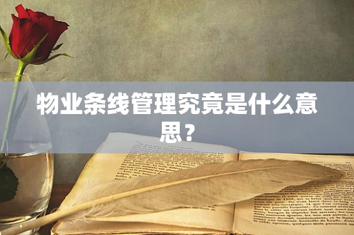 物业条线管理究竟是什么意思？