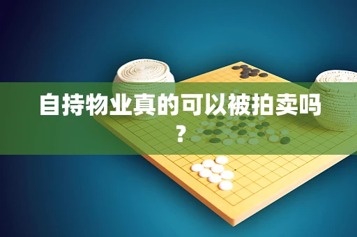 自持物业真的可以被拍卖吗？
