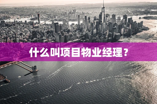 什么叫项目物业经理？