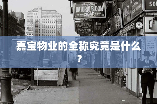 嘉宝物业的全称究竟是什么？