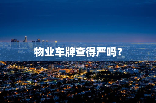 物业车牌查得严吗？