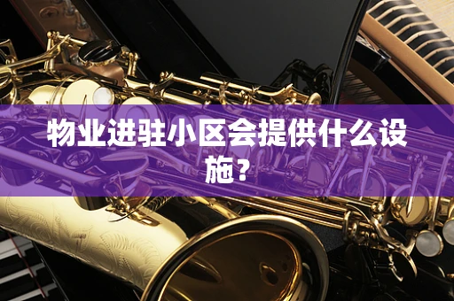 物业进驻小区会提供什么设施？