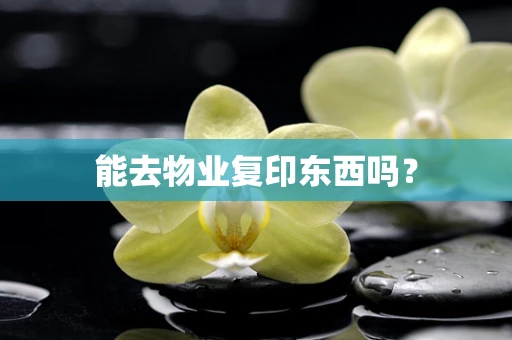 能去物业复印东西吗？
