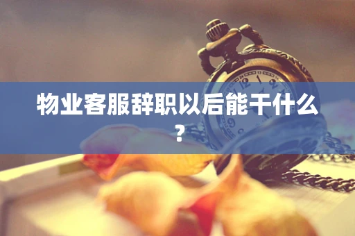 物业客服辞职以后能干什么？