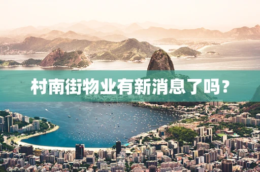 村南街物业有新消息了吗？