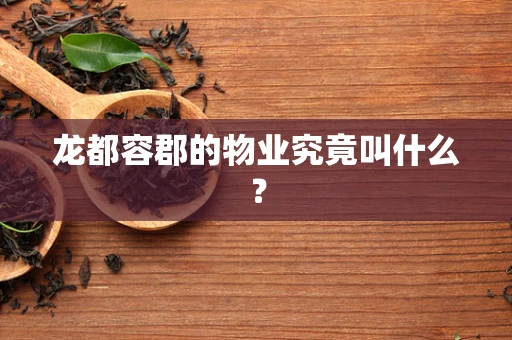 龙都容郡的物业究竟叫什么？