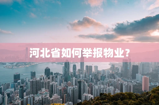 河北省如何举报物业？