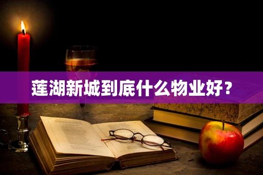 莲湖新城到底什么物业好？