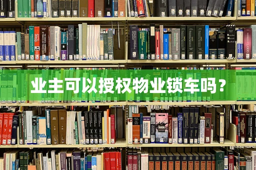 业主可以授权物业锁车吗？