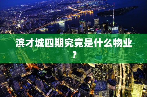 滨才城四期究竟是什么物业？