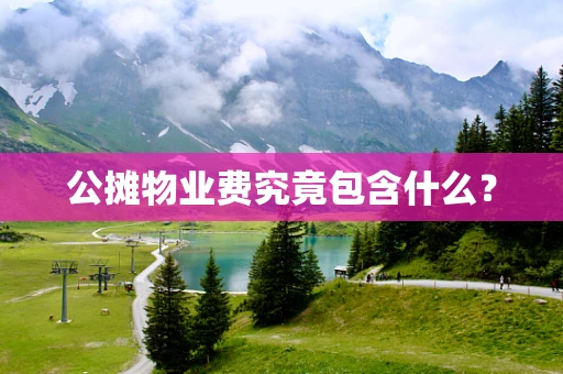 公摊物业费究竟包含什么？