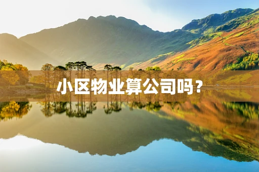 小区物业算公司吗？