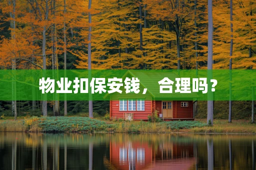 物业扣保安钱，合理吗？