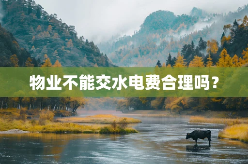 物业不能交水电费合理吗？