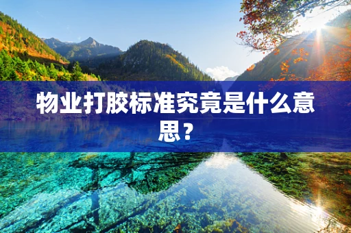 物业打胶标准究竟是什么意思？