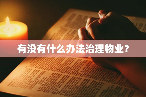 有没有什么办法治理物业？