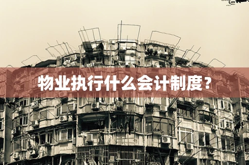 物业执行什么会计制度？