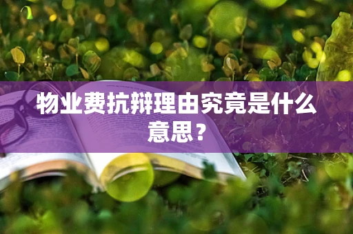 物业费抗辩理由究竟是什么意思？