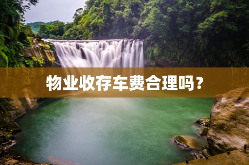 物业收存车费合理吗？