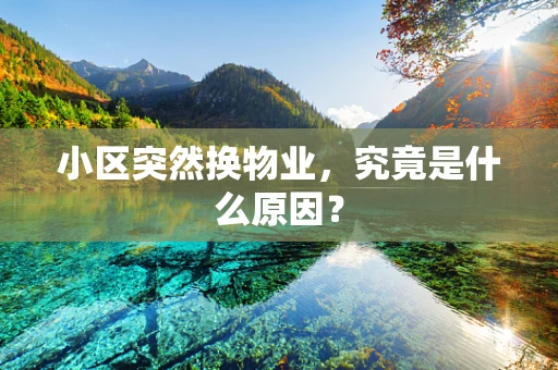 小区突然换物业，究竟是什么原因？