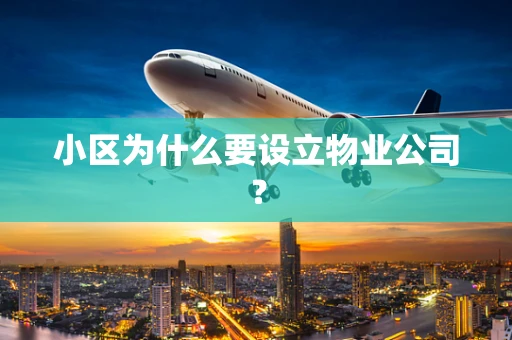 小区为什么要设立物业公司？