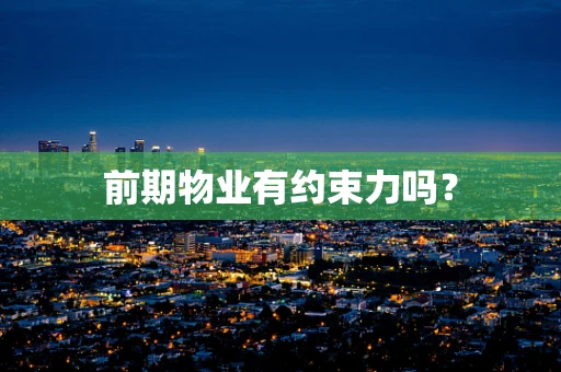 前期物业有约束力吗？