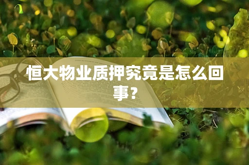 恒大物业质押究竟是怎么回事？